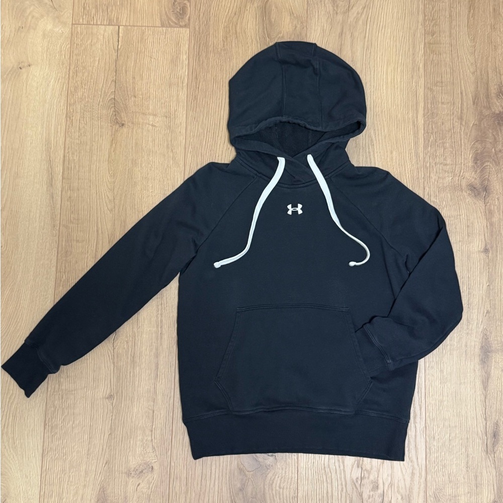 Under Armour Black Pullover Hoodie with Subtle Logo